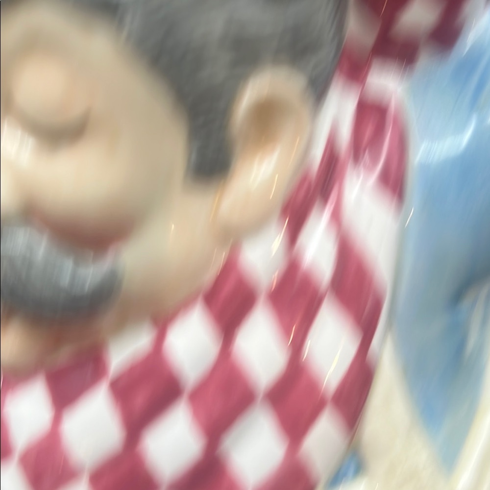 Chef Ceramic Pitcher with Red Checkered Scarf - Picture 4 of 10
